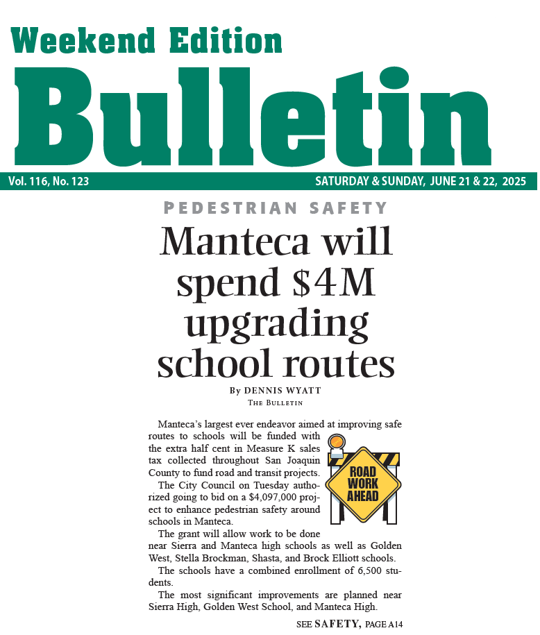 SJCOG's tweet photo. Thanks to @mantecabulletin’s Dennis Wyatt for the story on #MeasureK, the half-cent sales tax administered by @SJCOG for #transportation projects in San Joaquin County. This includes Safe Routes to School projects. Read the story: https://t.co/LH7rCSaHA5. https://t.co/4UlK02VNBn