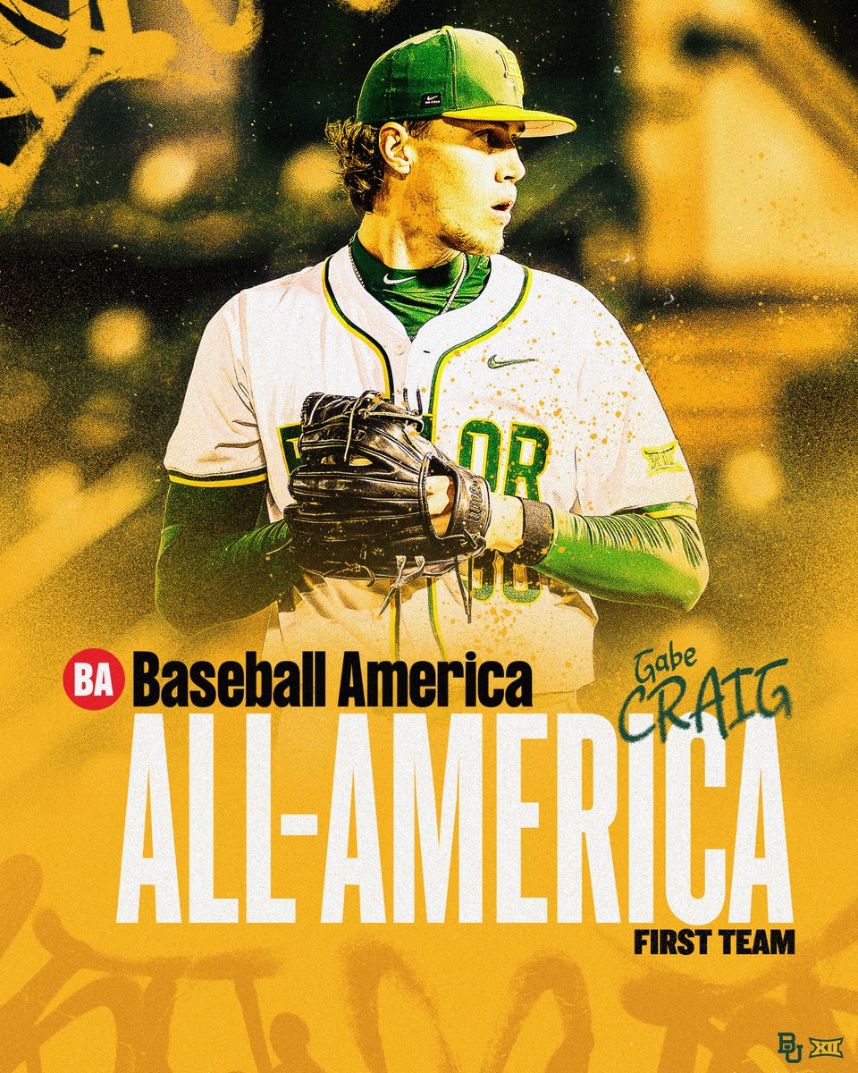 Baylor Baseball (@baylorbaseball) on Twitter photo Another One π₯
<a href="/BaseballAmerica/">Baseball America</a> tabs <a href="/gabemcraig/">Gabe Craig</a> as a π
π’π«π¬π ππππ¦ ππ₯π₯-ππ¦ππ«π’πππ§ πΊπΈ
π°: baylorbea.rs/45wlixH
#SicEm π»βΎοΈ | #Together Another One π₯
<a href="/BaseballAmerica/">Baseball America</a> tabs <a href="/gabemcraig/">Gabe Craig</a> as a π
π’π«π¬π ππππ¦ ππ₯π₯-ππ¦ππ«π’πππ§ πΊπΈ
π°: baylorbea.rs/45wlixH
#SicEm π»βΎοΈ | #Together