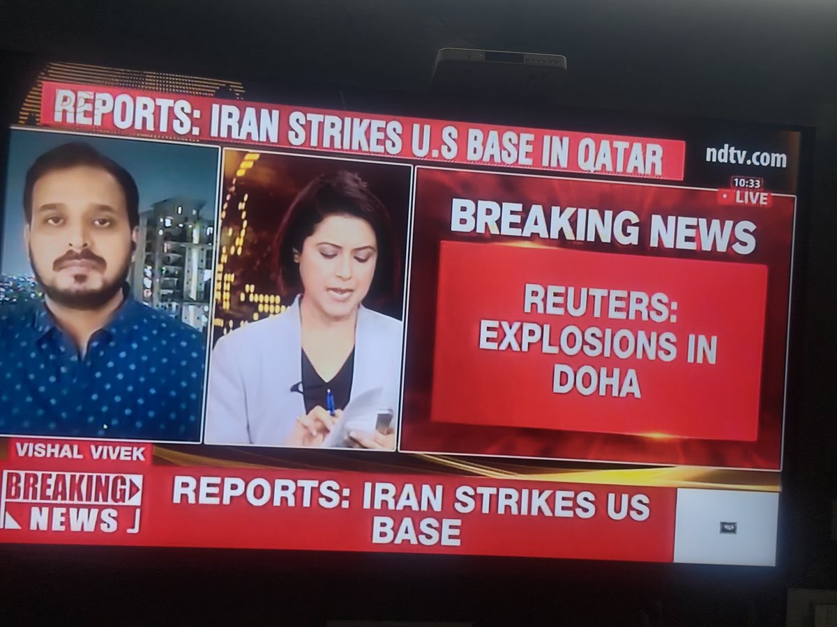 #BigBreaking

Iran attacked American airbases in Qatar , Iraq and Syria 

#IranIsraelConflict #IranVsIsrael #IsraeliranWar #Iran #America #AmericaAttacksIran #Israel #Netanyahu #DonaldTrump #AyatollahKhamenei