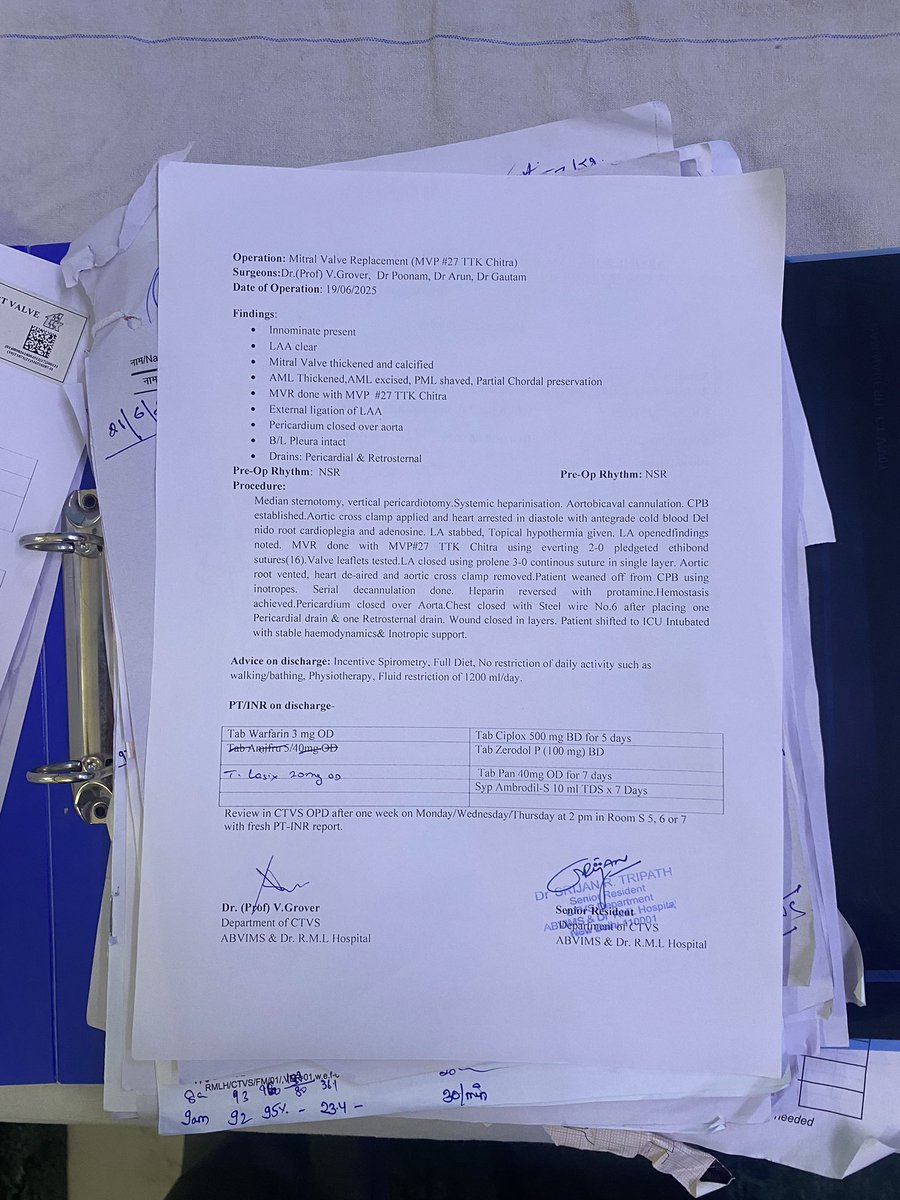 My first sternotomy closure for a patient of MVR 😊
Ram Naresh, 58 yrs/M, Sev MS ( #27 TTK Chitra)
#cardiacsurgery
#cardiacsurgeon