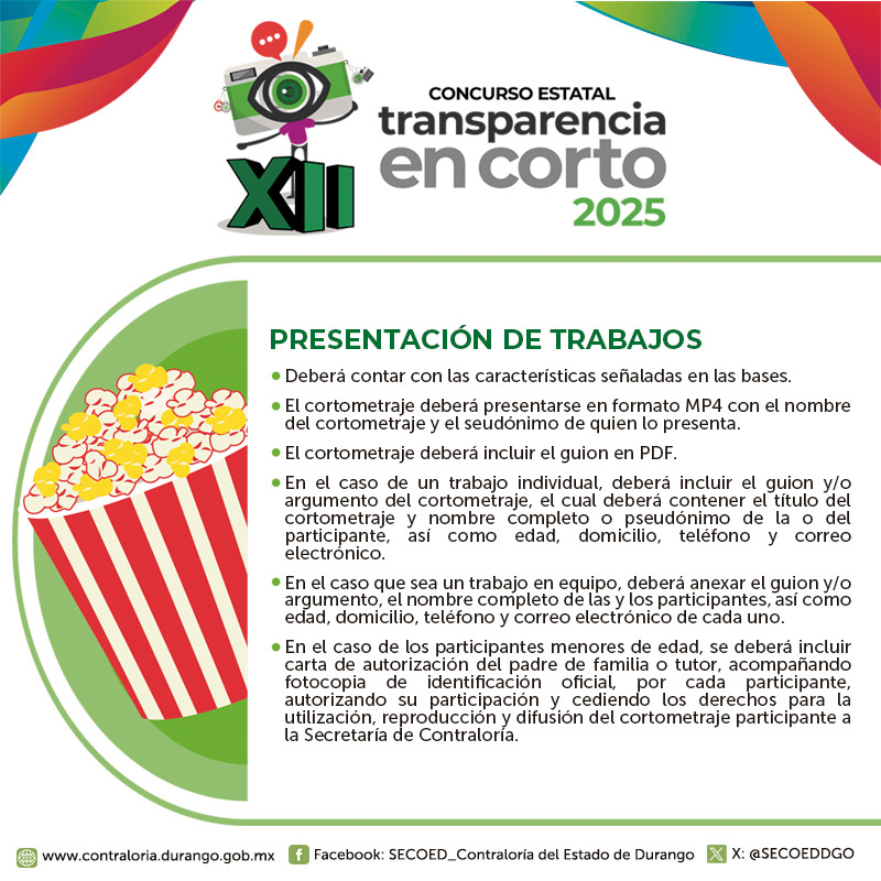 SECOEDDGO's tweet image. La transparencia y el acceso a la información son herramientas poderosas para combatir la desinformación.
📽 Participa en el XII Concurso Estatal Transparencia en Corto 2025.
🎯Para jóvenes de todo Durango
🗓 Tienes hasta el 22 de agosto
contraloria.durango.gob.mx/.../concursoes…