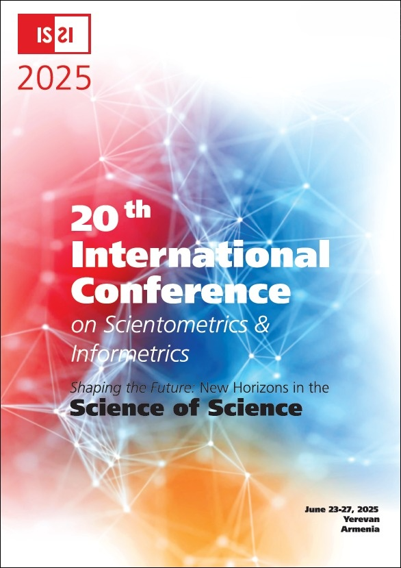 gasparyan258's tweet photo. 📢The Proceedings of the 20th International Conference on Scientometrics and Informetrics are now available on our website!
🖇️Explore the full collection of papers presented at ISSI 2025.
Visit: https://t.co/kgiT6Y64we
#issi2025 #scientometrics #informetrics https://t.co/ZyhaQiE8gg