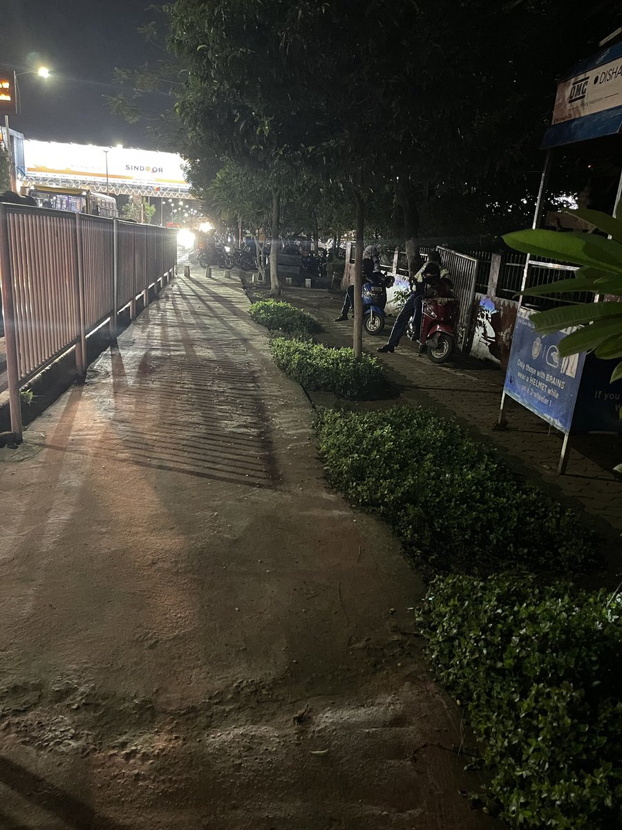 Beautiful city of Bhubaneswar but footpath and cycling tacks are occupied by parking all vehicles. Traffic police resting in their bikes.