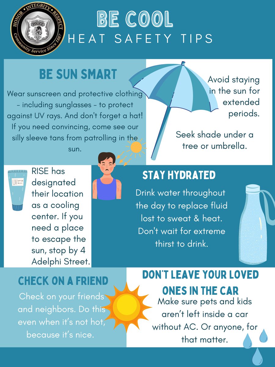 RISE will be a designated cooling center today and tomorrow (6/23 and 6/24). If you need a place to grab water and cool off, you are welcome at 4 Adelphi Street!