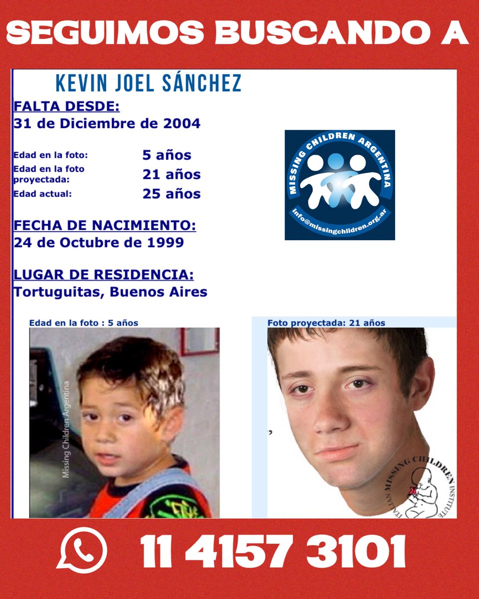 Gracias por compartir
Gracias por prestarnos tus ojos

#conloschicosno 
#chicosperdidos 
#pormaschicosencontrados 
#missingchildrenarg