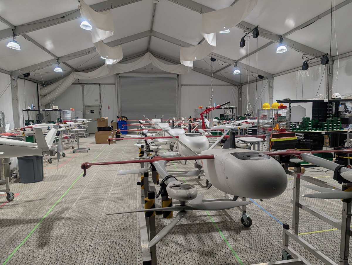 Keller's tweet image. Early morning at @Zipline test site. Robots never sleep; we now fly through the night 7 days a week