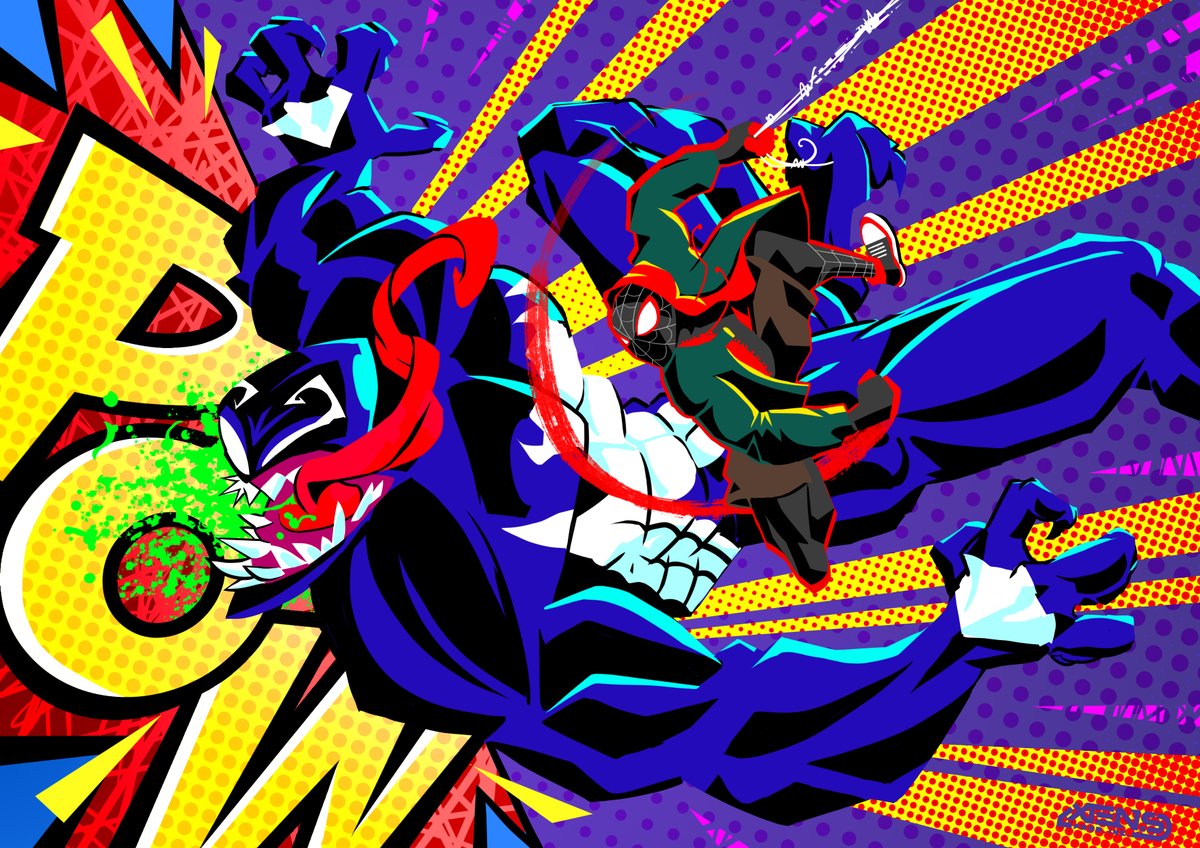 Drawing i did at the release of the spiderverse movie
Spiderman vs venom
Might rework it later...

#MarvelRivals #SpiderMan #venom #SpiderVerse