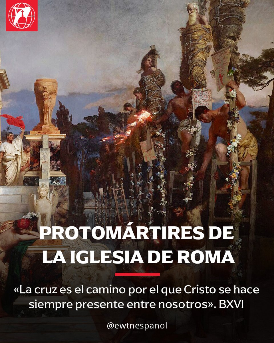 😇 30 DE JUNIO | Primeros mártires de la Iglesia de Roma.
Víctimas de la persecución de Nerón tras el incendio del año 64. Crucificados, devorados por fieras o usados como antorchas vivas. Murieron antes que Pedro y Pablo: fueron discípulos de los Apóstoles. #Mártires