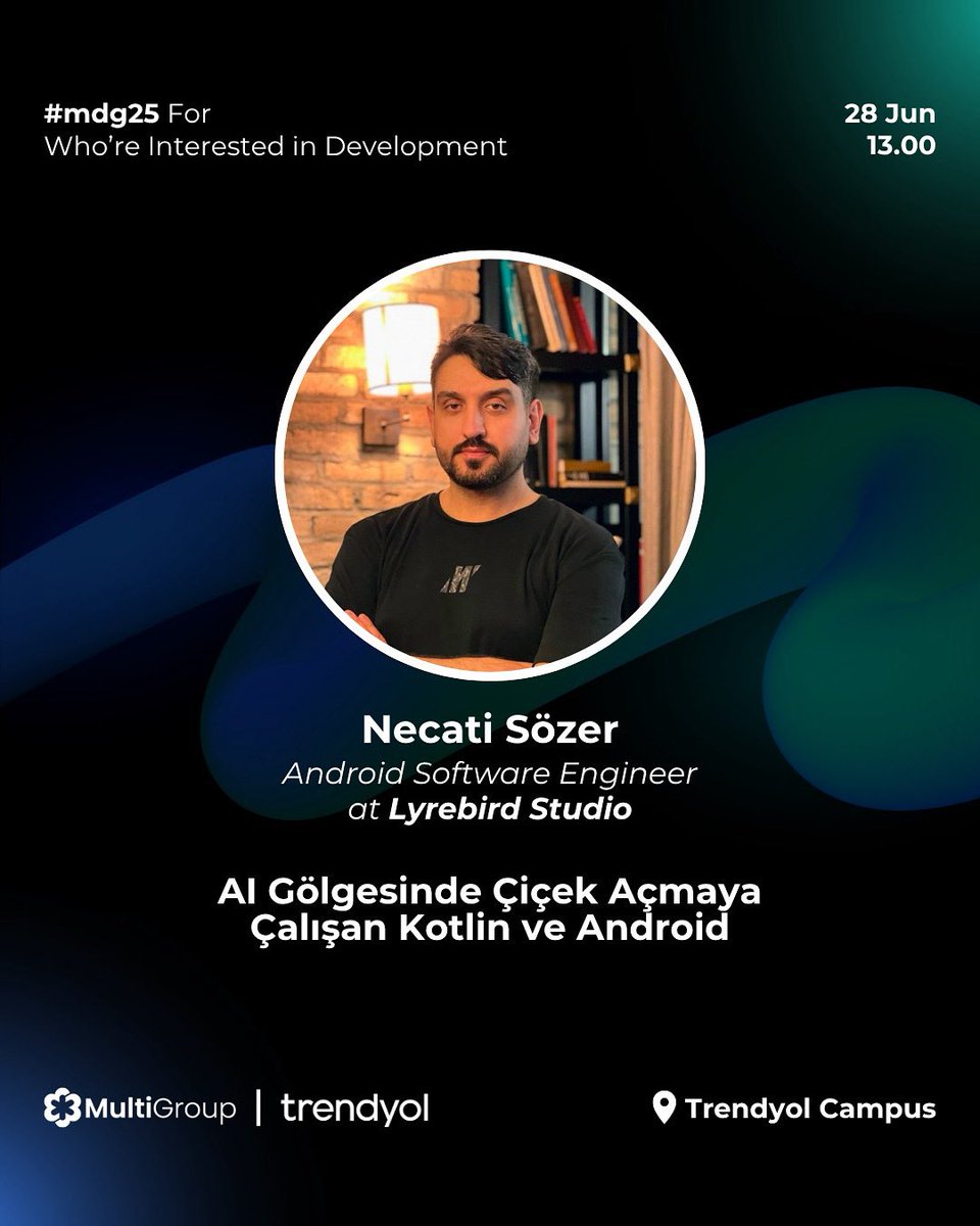 devmultigroup's tweet image. Kotlin &amp;amp; Android, AI çağında nasıl ayakta kalır?
“AI Gölgesinde Çiçek Açmaya Çalışan Kotlin ve Android”
🎙 @necatisozer ile mobil geliştirme pratiklerini ve trendleri konuşuyoruz!

📍 Trendyol Campus
🗓 28 Haziran, 13.00

#mdg25 #androiddev #techgathering