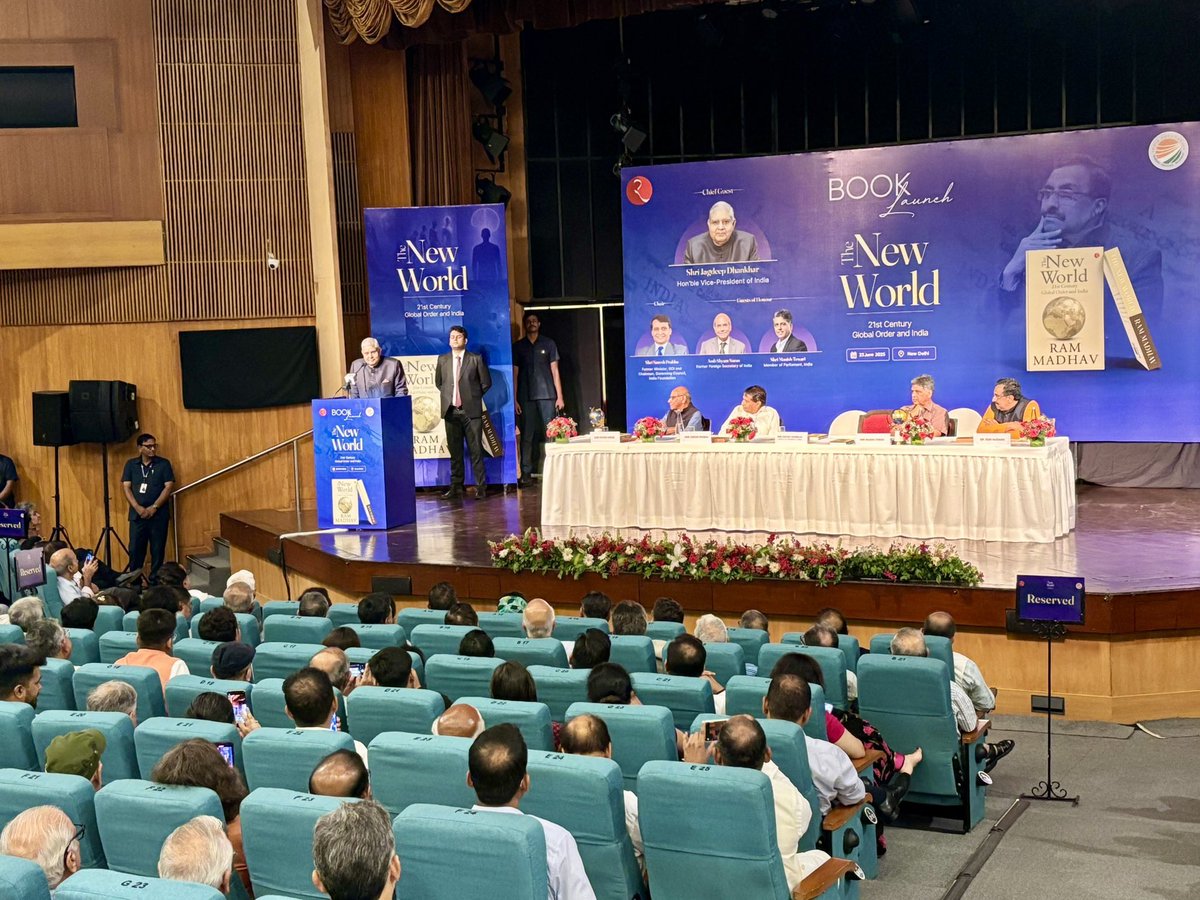 The book offers a thought-provoking analysis of the evolving global landscape and India’s strategic role in shaping the 21st-century world order.

It was an honour to witness such a significant intellectual contribution that blends historical insight with a forward-looking vision
