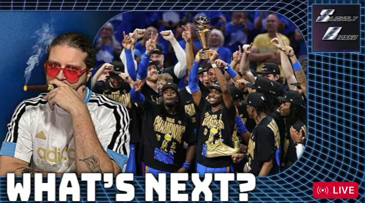 Slightly Biased is live on YouTube right now 

The Thunder are NBA champions

What’s  to come in the draft? 

What’s to come in the offseason? 

He’s talking about it 

youtube.com/live/Rk2zIT6_x…