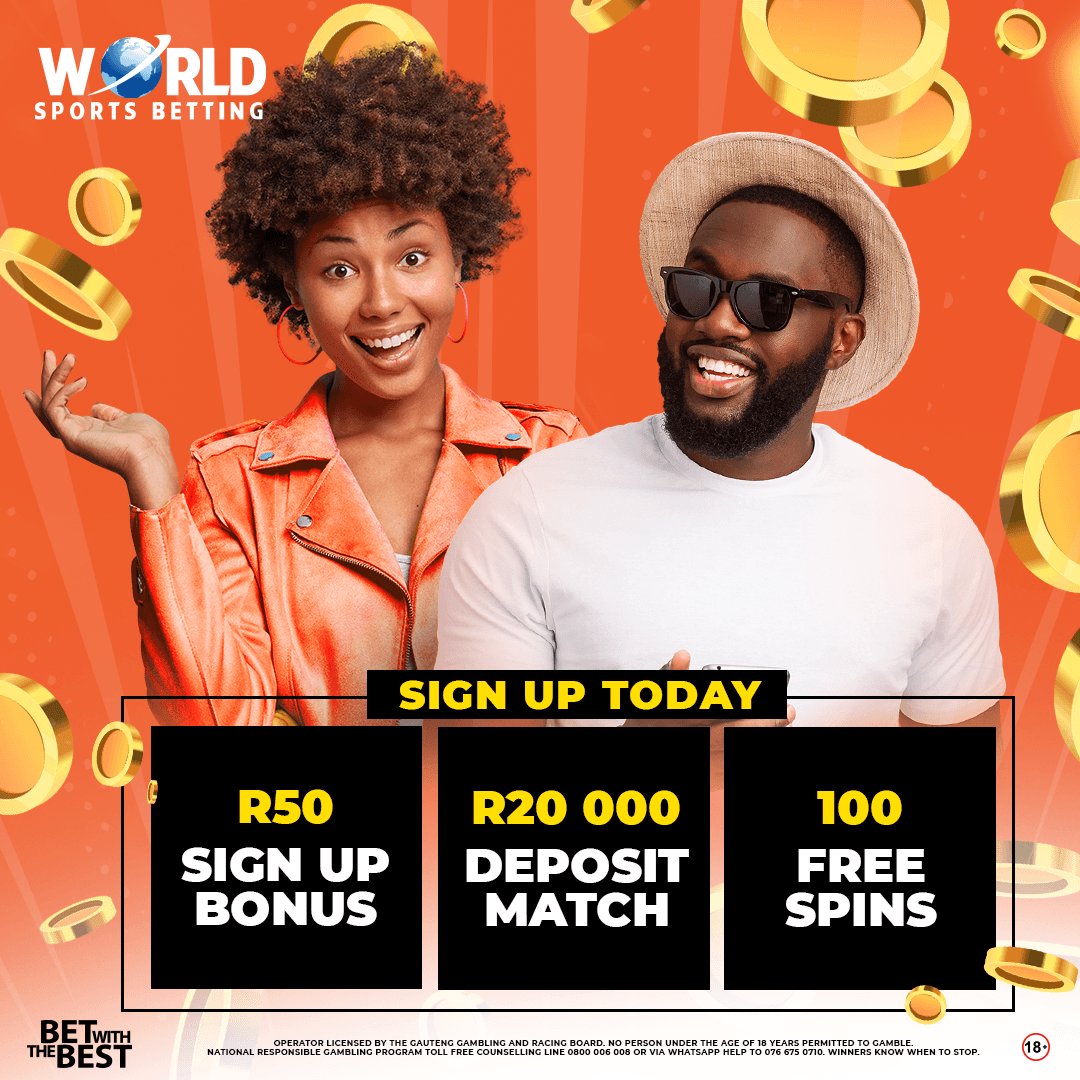 Oupa Khalanga Baloyi (@oupabaloyi7) on Twitter photo Open a <a href="/WorldSportsBet/">World Sports Betting</a> account today and get the following:
โ
R50 Sign-Up Bonus
โ
100% Match up to R20,000
โ
100 Free Spins
Fast payouts and top odds!
๐ฒ Register now: worldsportsbetting.co.za/?marketing_id=โฆ
#WSB #BetWithTheBest Open a <a href="/WorldSportsBet/">World Sports Betting</a> account today and get the following:
โ
R50 Sign-Up Bonus
โ
100% Match up to R20,000
โ
100 Free Spins
Fast payouts and top odds!
๐ฒ Register now: worldsportsbetting.co.za/?marketing_id=โฆ
#WSB #BetWithTheBest