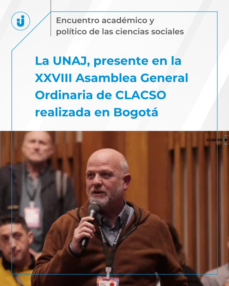 UNAJ (@unaj_oficial) on Twitter photo El director del <a href="/icsyaunaj/">Instituto Cs Sociales y Administración UNAJ</a>, <a href="/sergiodepiero/">Sergio De Piero</a>, participó de la XXVIII Asamblea de <a href="/_CLACSO/">CLACSO</a>, realizada en Bogotá
En el encuentro se nombró al Dr. Pablo Vommaro como nuevo director ejecutivo y se debatieron las líneas estratégicas de trabajo para los próximos tres años. El director del <a href="/icsyaunaj/">Instituto Cs Sociales y Administración UNAJ</a>, <a href="/sergiodepiero/">Sergio De Piero</a>, participó de la XXVIII Asamblea de <a href="/_CLACSO/">CLACSO</a>, realizada en Bogotá
En el encuentro se nombró al Dr. Pablo Vommaro como nuevo director ejecutivo y se debatieron las líneas estratégicas de trabajo para los próximos tres años.