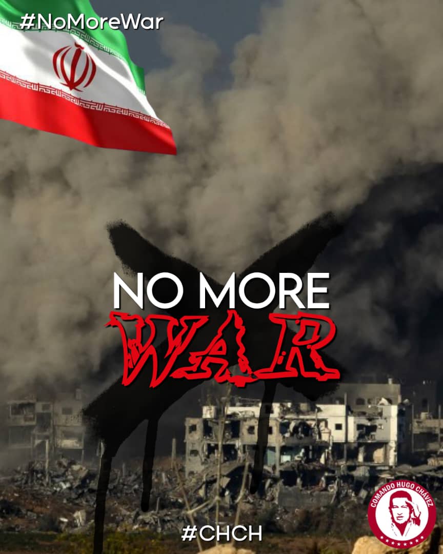 La "democracia" que imponen los yanquis se escribe con bombas y sanciones. Mientras hablan de libertad, destruyen naciones. Irán, Palestina, Venezuela, Cuba… todos somos blancos de su sed de dominación #NoMoreWar #CHCh