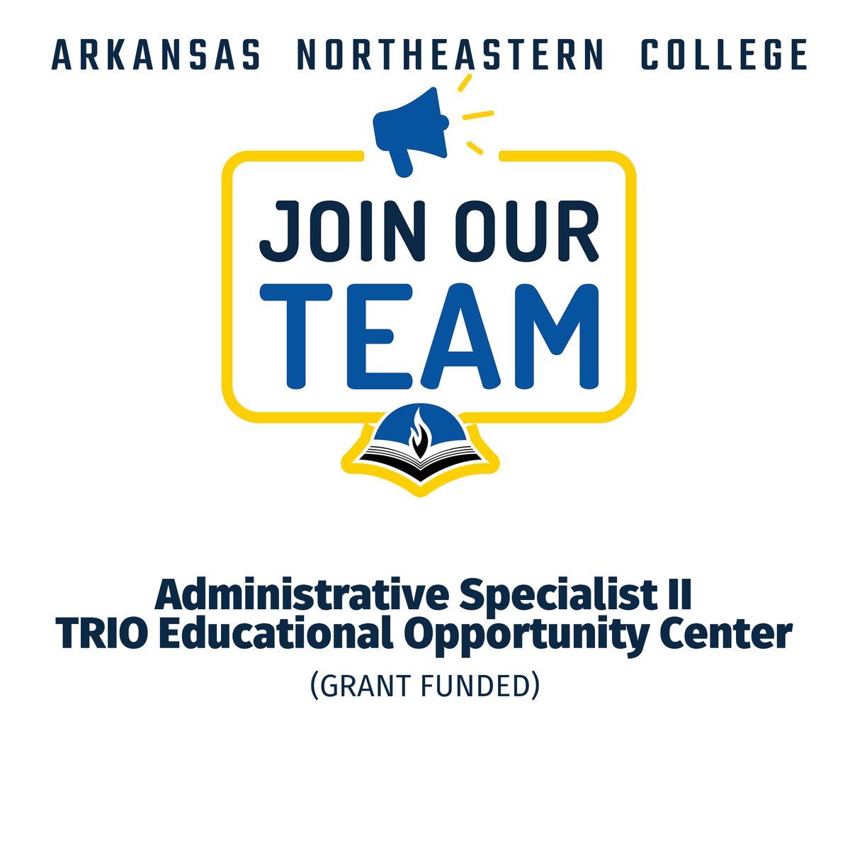 New positions available:
Administrative Specialist II, TRIO EOC
ow.ly/GgiQ50WeVhE

Administrative Specialist II, TRIO ETS
ow.ly/By3y50WeVhF

All available: anc.edu/jobs