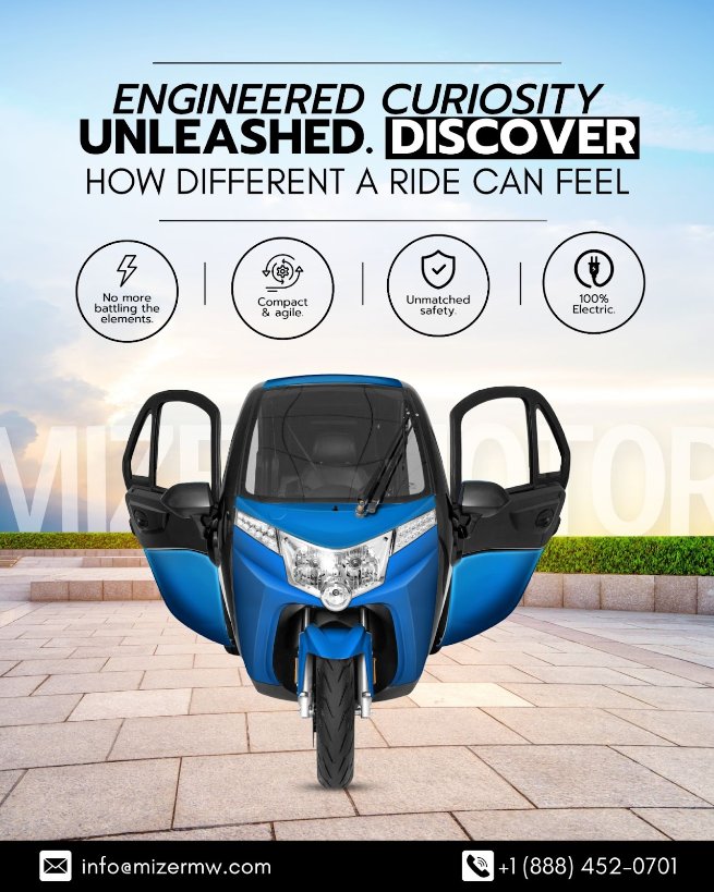MizerI40373's tweet image. Engineered curiosity, unleashed. Discover how different a ride can feel when every inch is designed to challenge the ordinary and deliver extraordinary comfort, control, and clean energy.
.
#TrifectaUCV #ElectricInnovation #DrivenByCuriosity