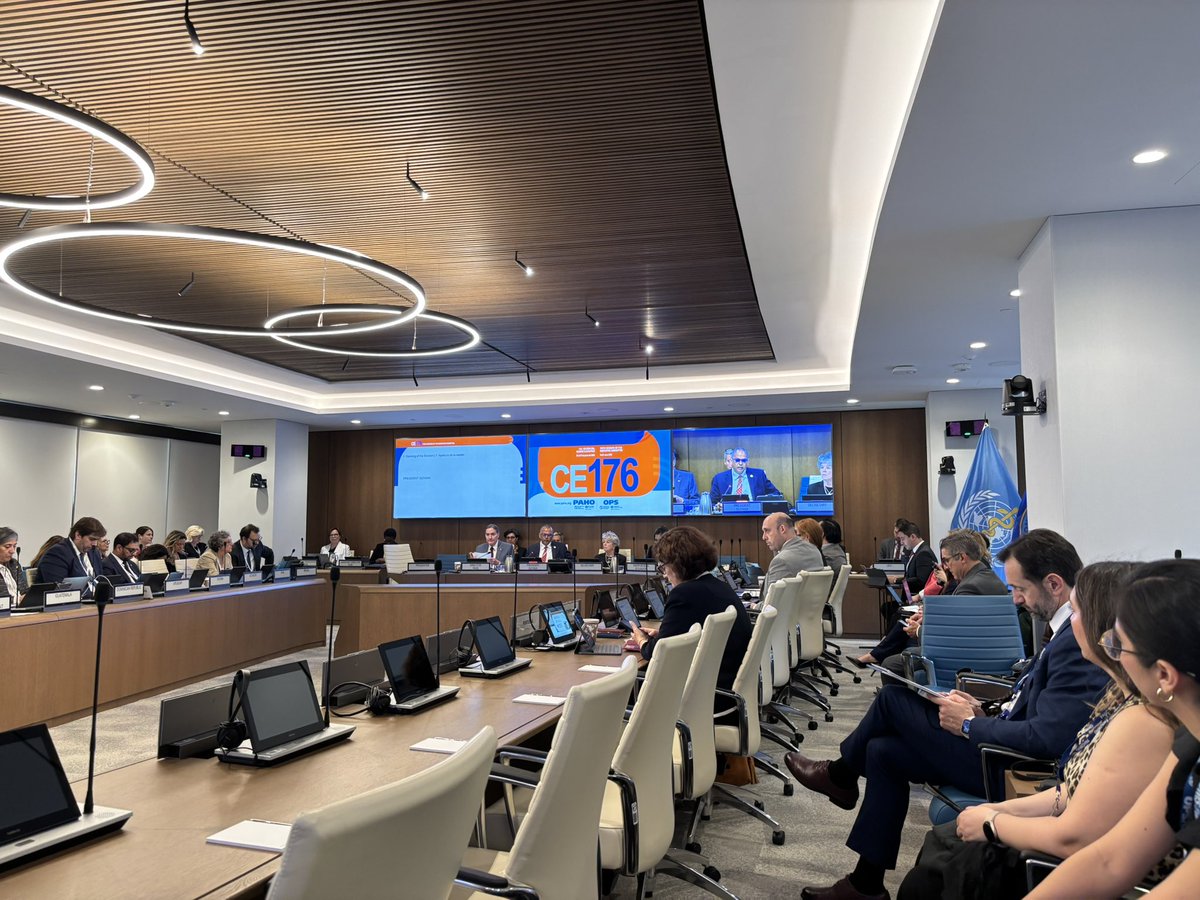 Hoy participamos del inicio de la 176ª Sesión del Comité Ejecutivo de la OPS en Washington D.C con una agenda enfocada en mejorar los resultados de salud en la región, implementar mecanismos de prevención en la atención de enfermedades prevenibles y acelerar los cambios en salud