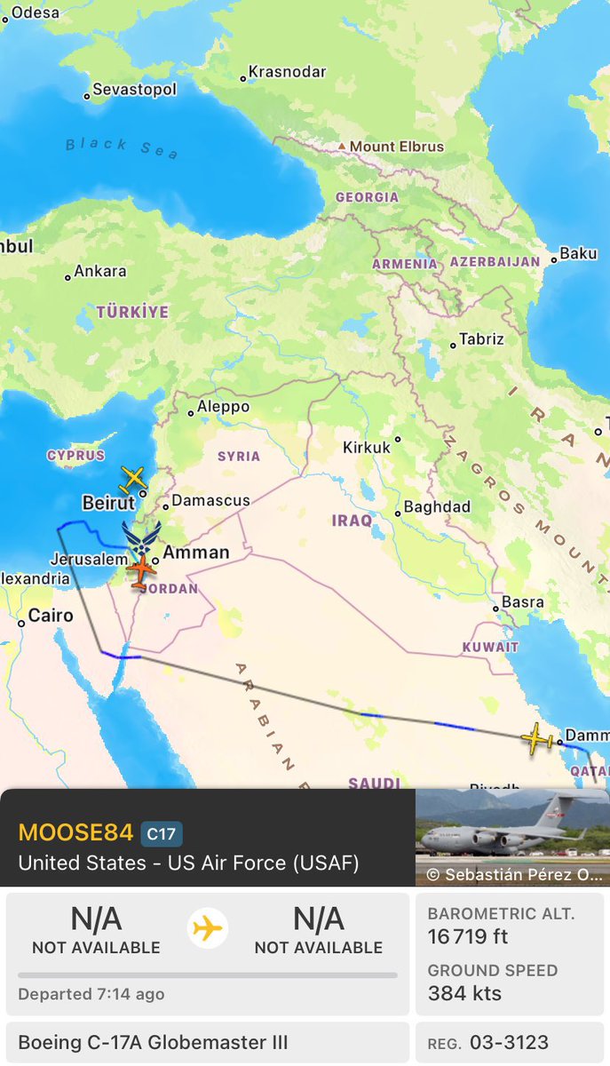 Since October 2023, i have myself monitored Hundreds of US Air Force C-17 cargo flights from Al Udeid Air Base 🇶🇦 to Nevatim Air Base 🇮🇱 to transport bombs used in the Genocide in Gaza.

This is considered a legitimate target for 2 billion muslims.