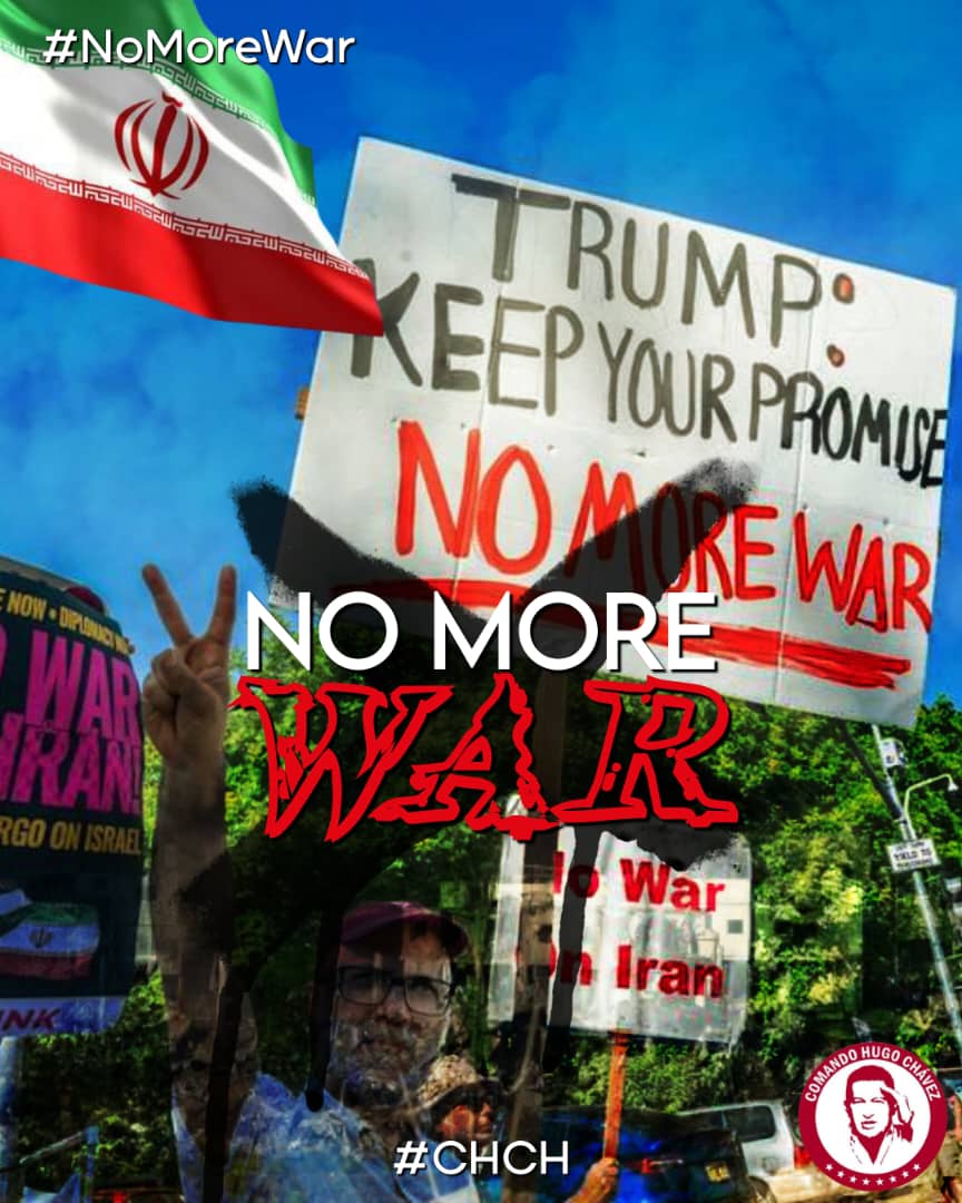 Los Pueblos del mundo queremos Paz y nos oponemos a las Guerras absurdas que propinan los imperios para adueñarse de lo que no les corresponde.
#NoMoreWar #CHCh