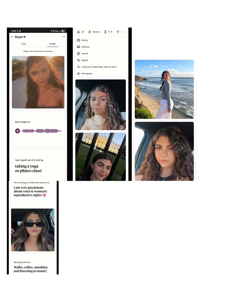 1/DO YOU KNOW THIS WOMAN?  This is “Sklyar”. Or perhaps her true name is entirely different. She is an undercover operative for #JamesOKeefe &amp; his org. Using dating platforms such as Hinge, she lures men in the DC area into dates &amp; secretly records their private conversations.