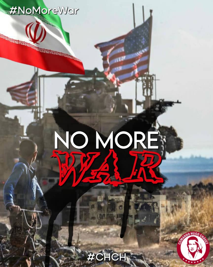 No a la intervención, en conflictos internos entre países, EEUU deja de fomentar la guerra, las guerras nunca serán ganancia para nadie #NoMoreWar #CHCh