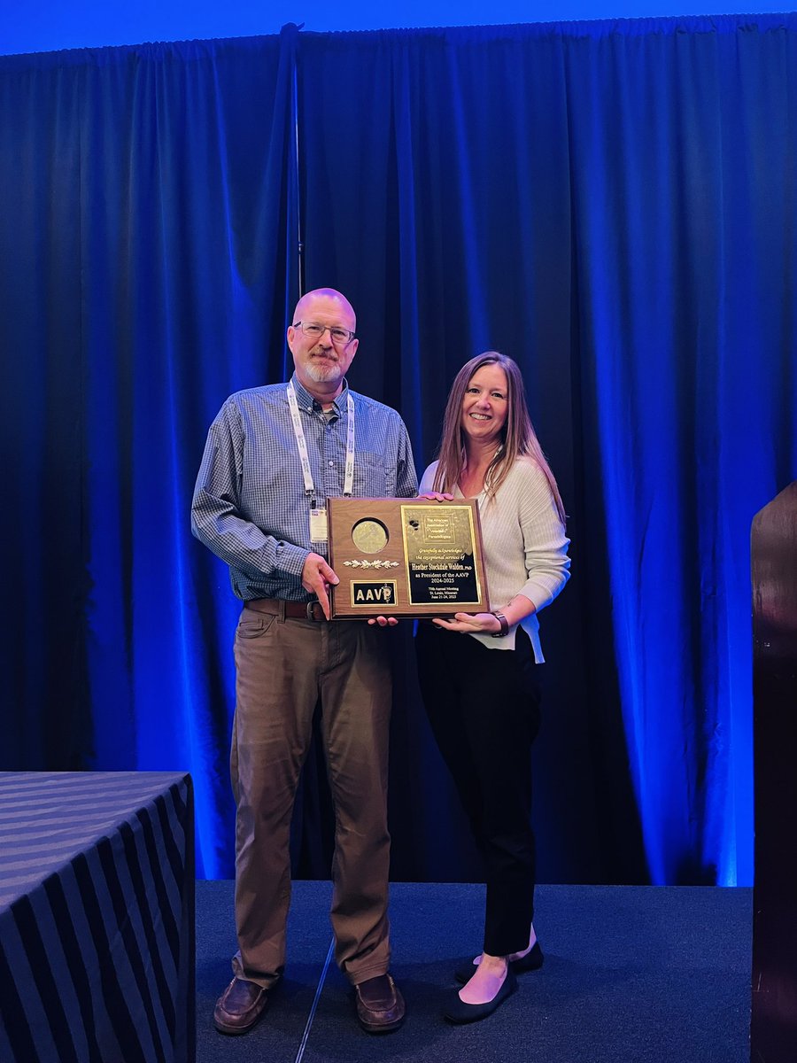 Thank you Dr. Heather Walden for your service this year as the President of AAVP! We also wish to welcome Dr. Andy Moorhead, our incoming president, and express our confidence in his leadership as he takes on this important role. Thank you both for your dedication and commitment.