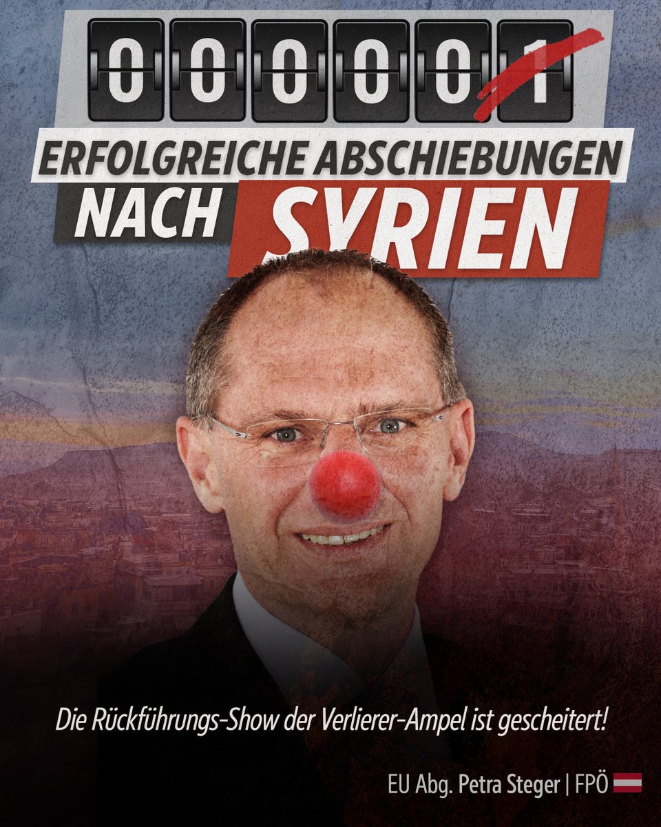 0 erfolgreiche Abschiebungen nach Syrien – das ist die traurige Bilanz trotz großspuriger Ankündigungen.
Während Brüssel Milliarden nach Damaskus überweist, wird in Österreich die Rückführung schwer krimineller Syrer an fadenscheinigen Gründen abgebrochen.
Das ist keine Politik –