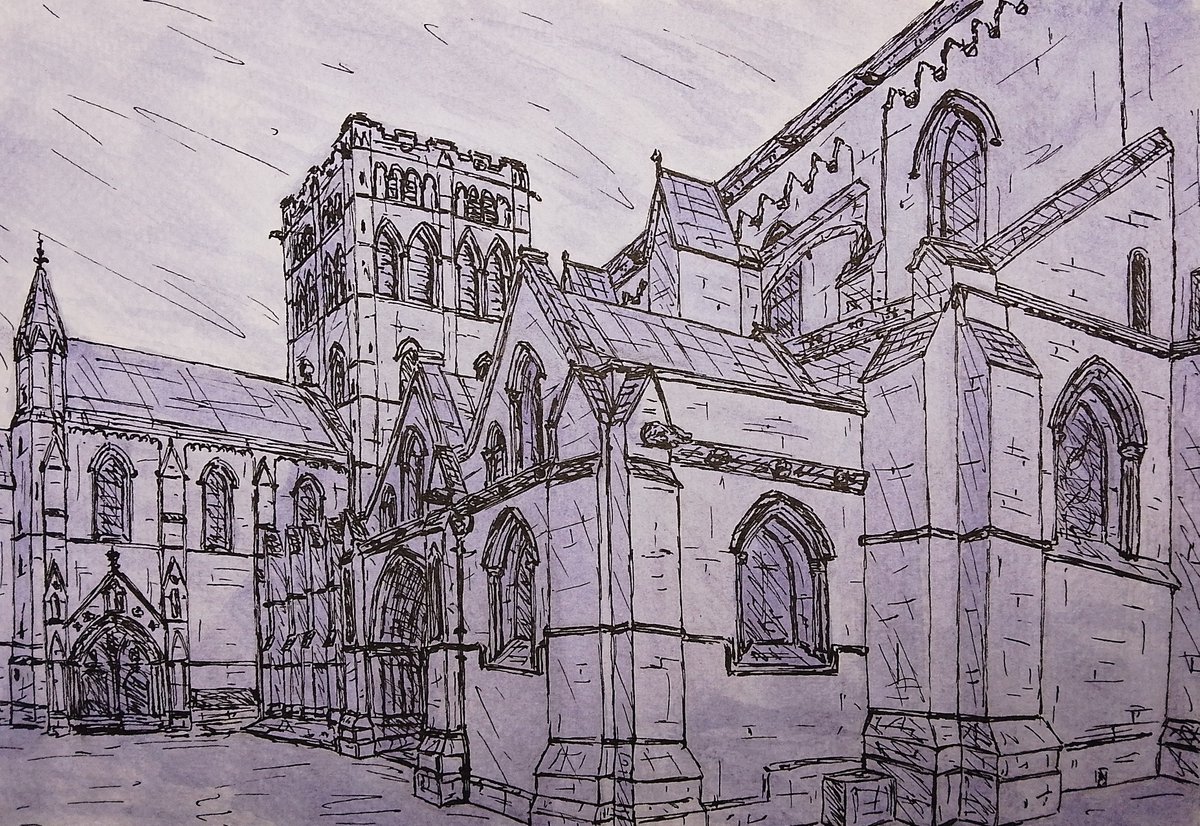 gebh350's tweet photo. Drawing of the cathedral of St. John the Baptist in #Norwich 😁
Painting with a mix of blue, purple and black ink then drawing over the top using black ink.
Speed drawing link: https://t.co/YSBMEw1j5p  🙂
#TraditionalArt #Sketch #Drawing #NorwichArt https://t.co/CWh6nL2TQh