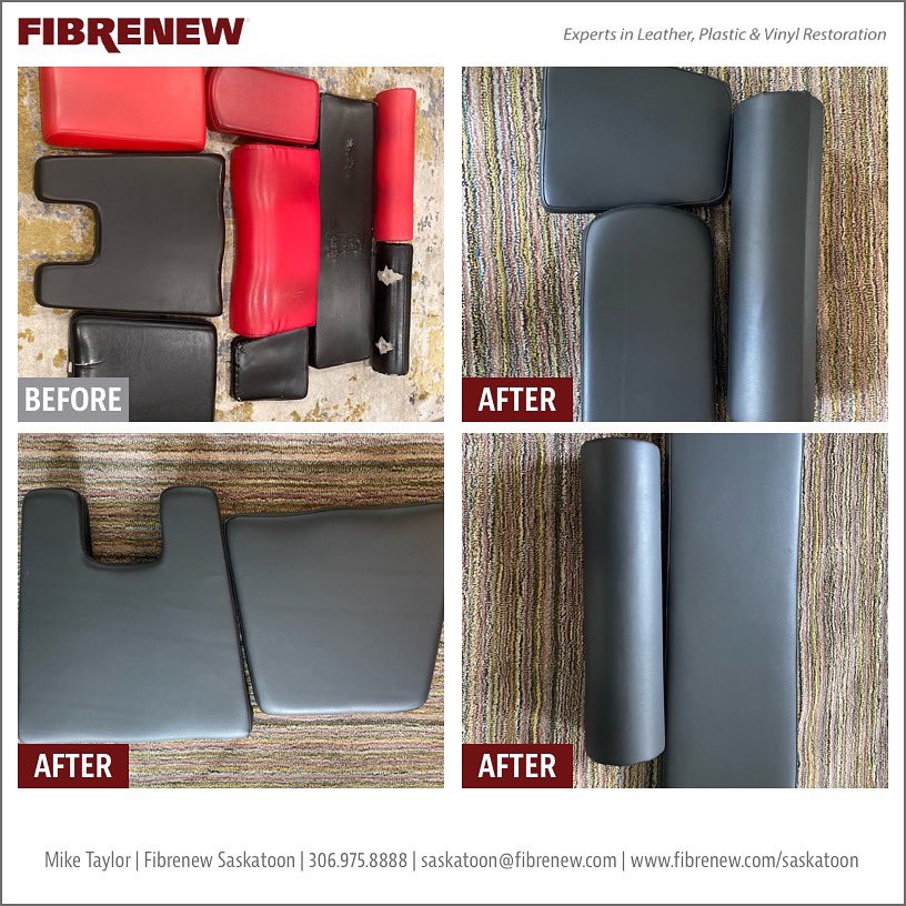FibrenewSask's tweet photo. Gym equipment goes through a lot, but we can have it looking like new again! Reupholstery is like magic! #fibrenew #upholstery #reupholstery #gym #equipment #magic #beforeandafter #yxe #saskatoon #yxesmallbusiness #saskatoonsmallbusiness #tellyourfriends https://t.co/Fy5sNZuXmO