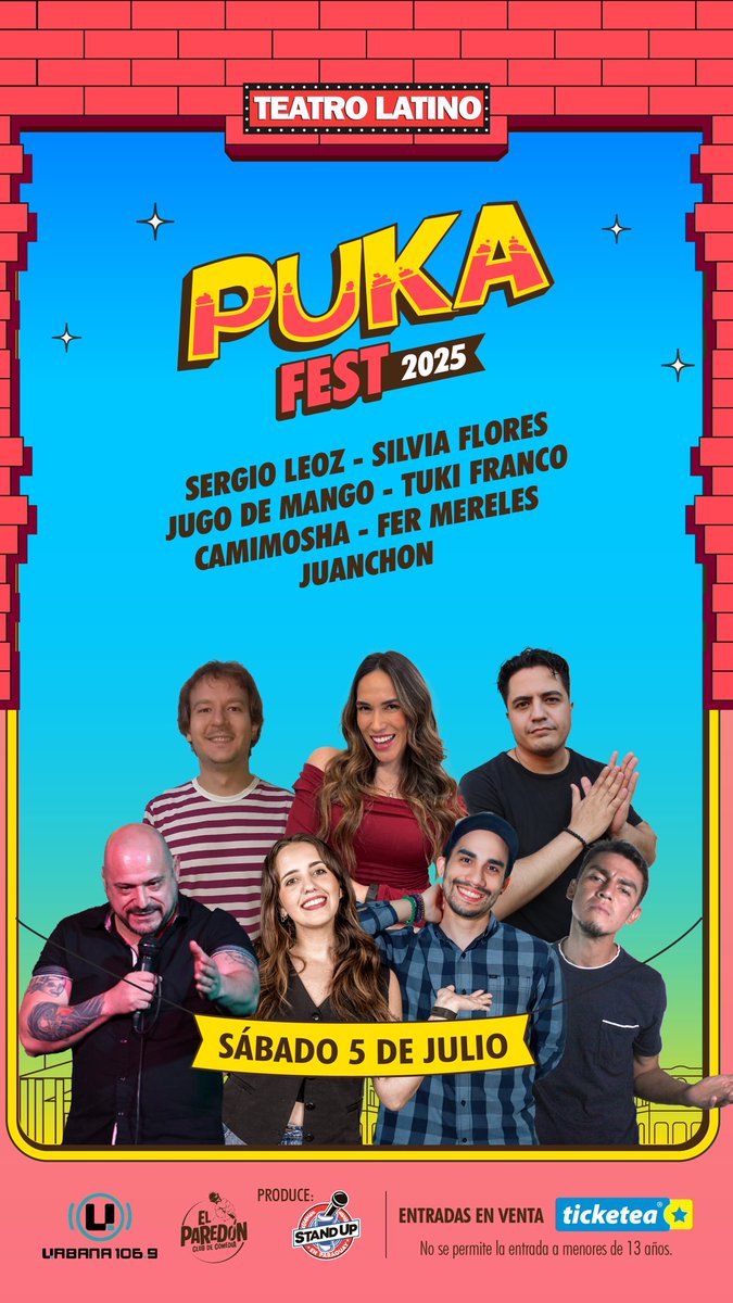 Te espero el 5 de Julio! ✨

Llega el mayor festival nacional de stand up, este año con 35 comediantes, en 6 fechas, del 4 al 13 de julio.

Conocé los standaperos que estarán en cada fecha y los precios de las anticipadas por @ticketeapy

¡Preparate para reír como nunca!