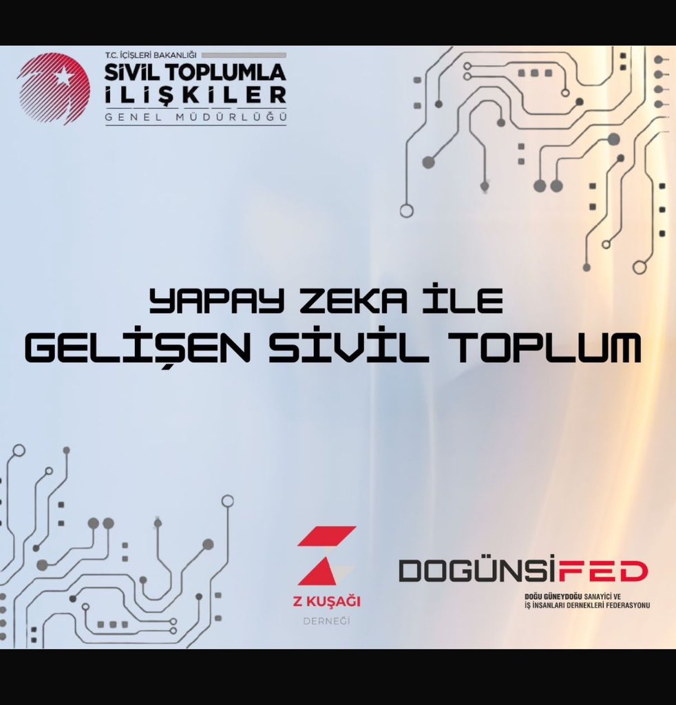Z Kuşağı Derneği ve DOGÜNSİFED ortaklığında, T.C. İçişleri Bakanlığı desteğiyle hayata geçirdiği “Yapay Zekâ ile Gelişen Sivil Toplum” projesi başlıyor. 

#zkusaşağı #gençliğedair #gençbakış #siviltoplum #yapayzeka