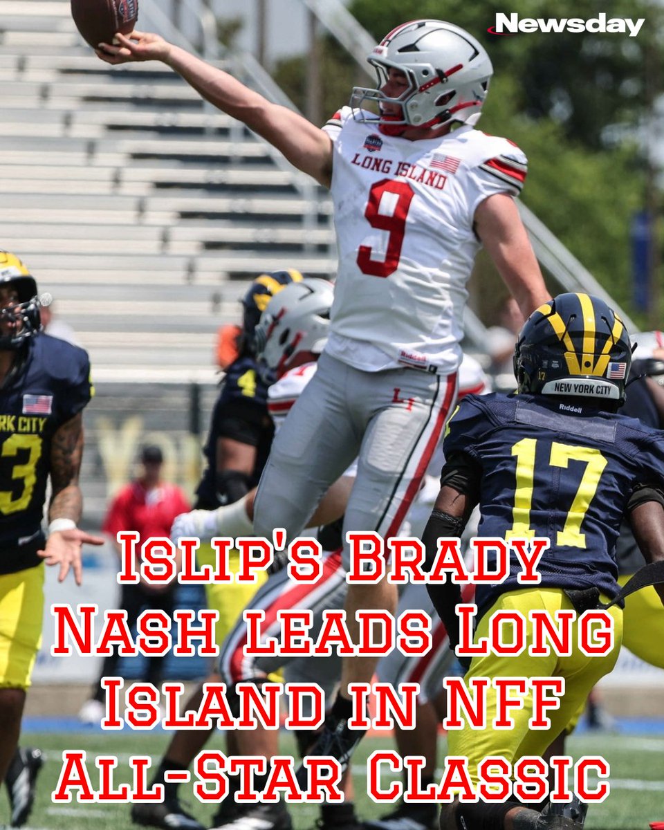 Long Island stood out on both sides of the ball, beating the city guys 33-15.

For more on the game and quarterback Brady Nash’s standout day, visit: nwsd.li/47d7a7
(Photo Credit: Peter Frutkoff)