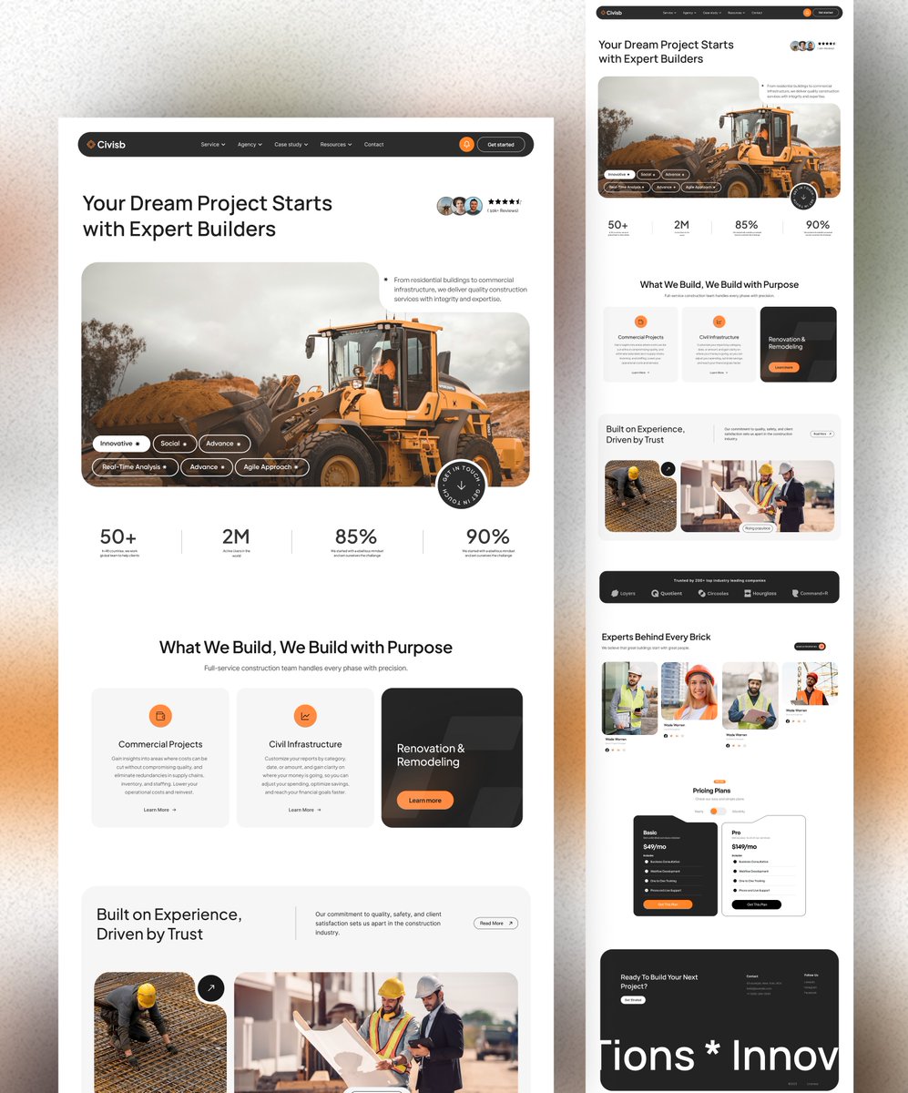 laibacreatives's tweet image. Designed this Construction Services Website 🏗️
How is it? DM me for your Website Project 📩
