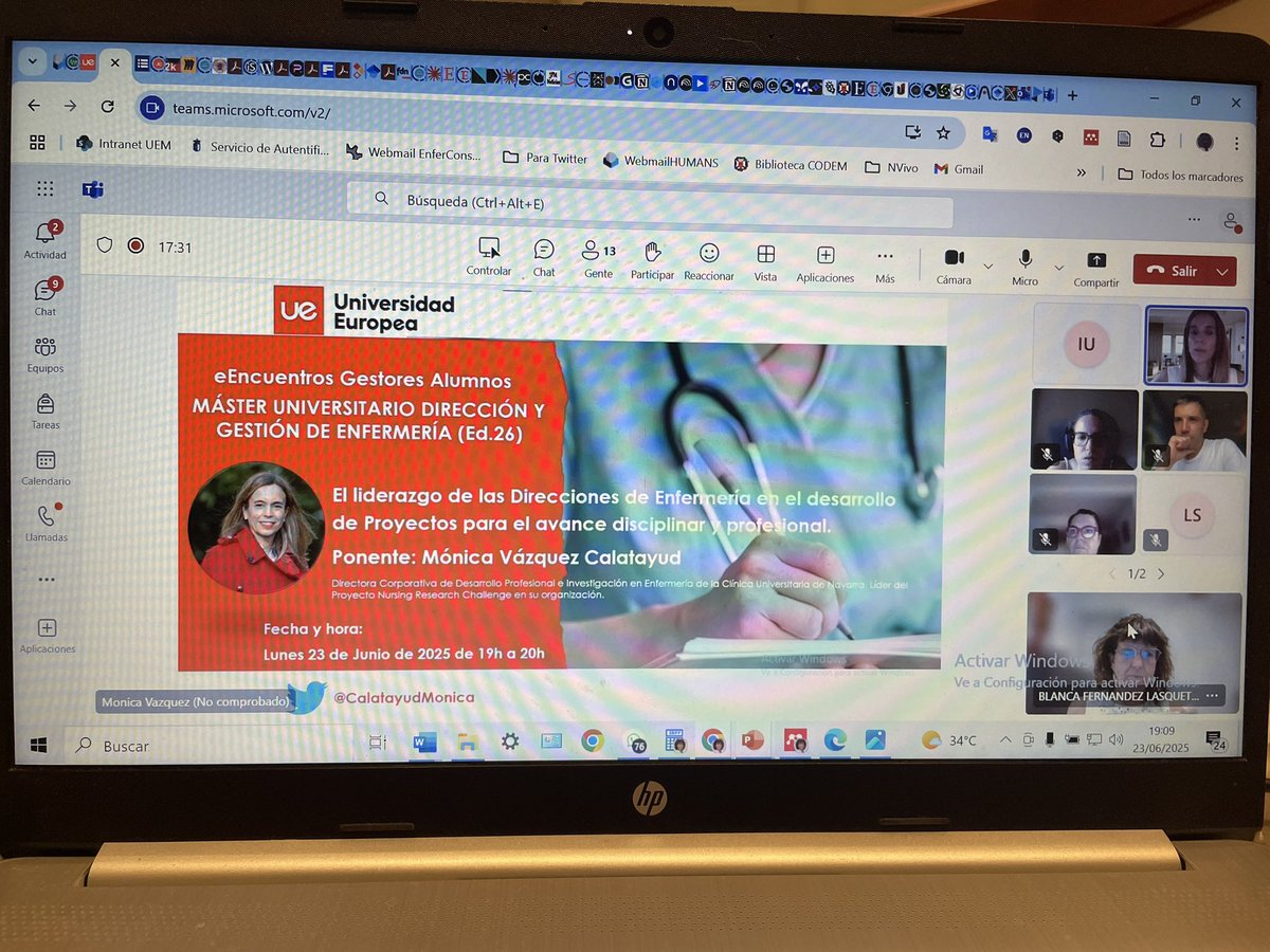 🔴🔴🔴 On fire!!! Iniciamos los eEncuentros Gestores con los alumnos del 26 Master Universitario en Dirección y Gestión de Enfermería de la <a href="/UEuropeaOnline/">Universidad Europea Online</a> hoy con <a href="/CalatayudMonica/">Mónica Vázquez Calatayud</a> universidadeuropea.com/master-gestion…