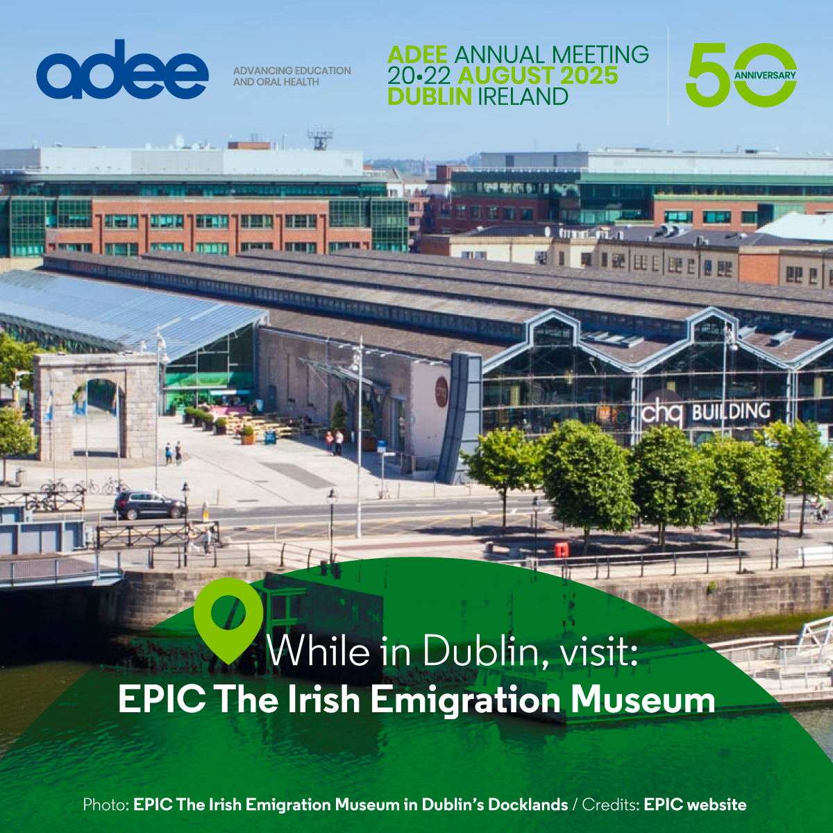We're hitting the big 5-0! Join us in Dublin for ADEE's landmark 50th. Experience Irish storytelling and culture at the EPIC The Irish Emigration Museum.
adee.org/annual-meeting…
📍epicchq.com
#adee #adee50 #adeeAnnualMeeting #Dublin2025 #adee2025 #adee50years