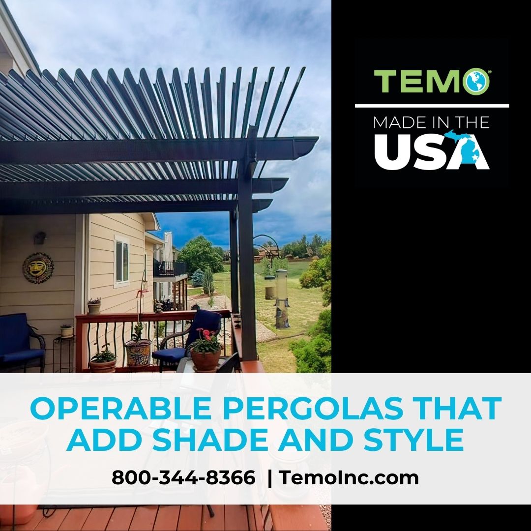 TEMOInc's tweet photo. This eye-catching pergola adds both personality and practicality to any deck or patio.
Installed by High West Siding, CO -- an authorized TEMO dealer. 
Get a free consultation today at https://t.co/XXtd9VoNOm.

#MadeInTheUSA #PergolaDesign #TEMOSunrooms #ShadeWithStyle https://t.co/iZ8wx1KJ4i