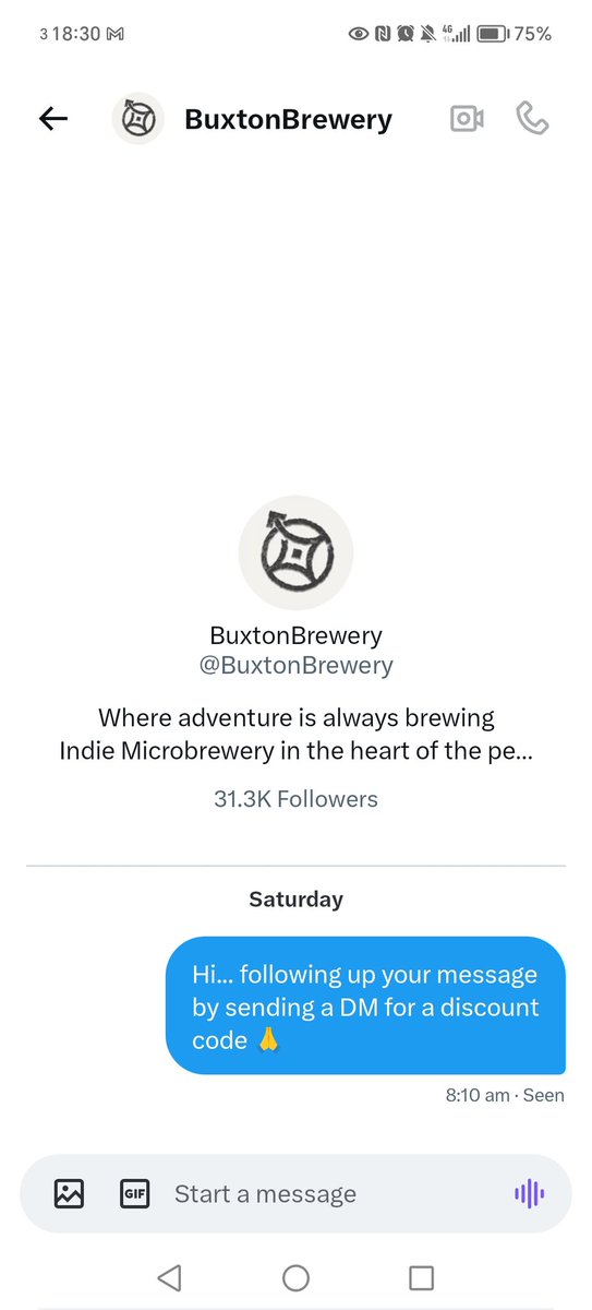 Ravingrooney's tweet photo. @BuxtonBrewery Sent you a DM Saturday which was seen but nothing 😕 https://t.co/mH97E1Z5JC