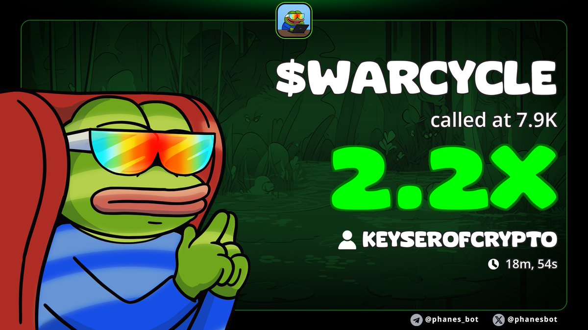 KysrCrypto's tweet image. 2.2X so far on #WARCYCLE

Can it go higher? 👀