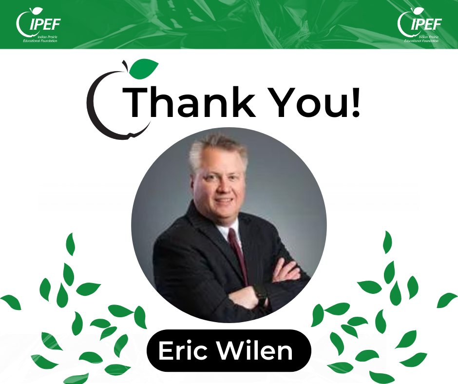 IPEF 204 (@ipef204) on Twitter photo As we close out the fiscal year, we gratefully recognize the service of Board Director and former Secretary and Vice Chair, Eric Wilen.
Thank you, Eric, for over five years of service to the IPEF Board and your enthusiastic support of the students and staff of <a href="/ipsd204/">Indian Prairie 204</a>! As we close out the fiscal year, we gratefully recognize the service of Board Director and former Secretary and Vice Chair, Eric Wilen.
Thank you, Eric, for over five years of service to the IPEF Board and your enthusiastic support of the students and staff of <a href="/ipsd204/">Indian Prairie 204</a>!
