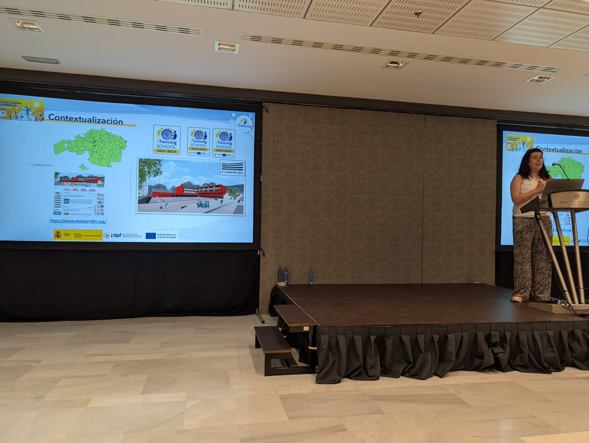 #eTwSchool_IIIConf_Nac_2025 20 y 21 de junio (Madrid) compartimos experiencias las <a href="/eTwSchoolsES/">eTwinning Schools conectad@s</a> Muchas gracias a <a href="/eTwinning_es/">eTwinning España</a>  por la oportunidad de asistir al evento y presentar nuestras buenas prácticas <a href="/eusketwinning/">eusketwinning</a> <a href="/CIMEtxebarri/">CIME Etxebarri</a> <a href="/eTwinningEurope/">eTwinningEurope</a>