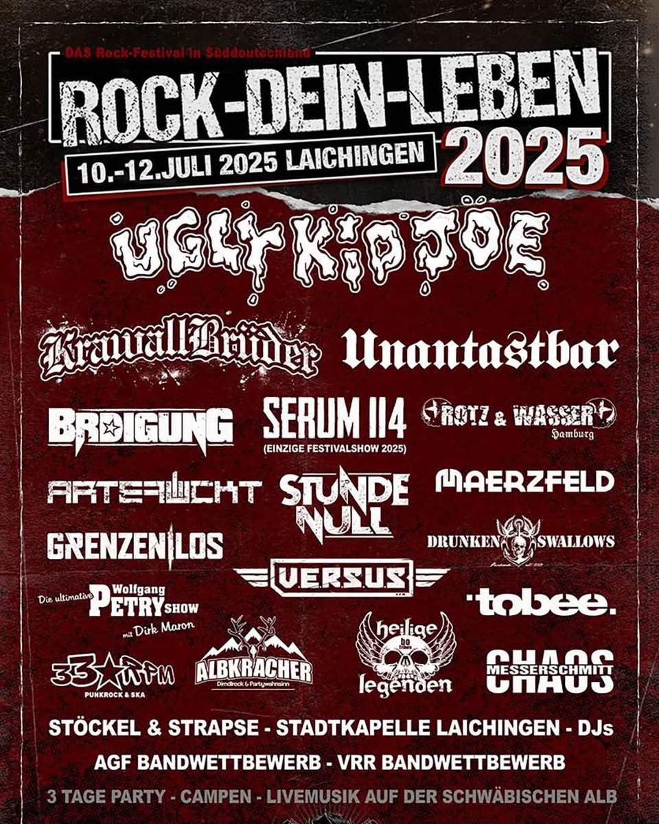 Next Stop 💣 SA 12.07. Rock dein Leben Festival bei Ulm 🔥🤘