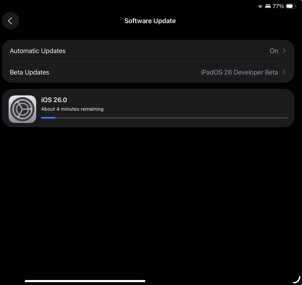 stufflistings's tweet photo. iPadOS 26 Beta 2 is live. https://t.co/IkM3GW77mw