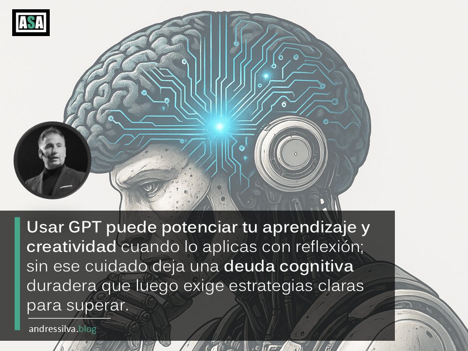REFLEXIÓN
Acumulación de deuda cognitiva al usar IA-GPT ... linkedin.com/posts/andressi…