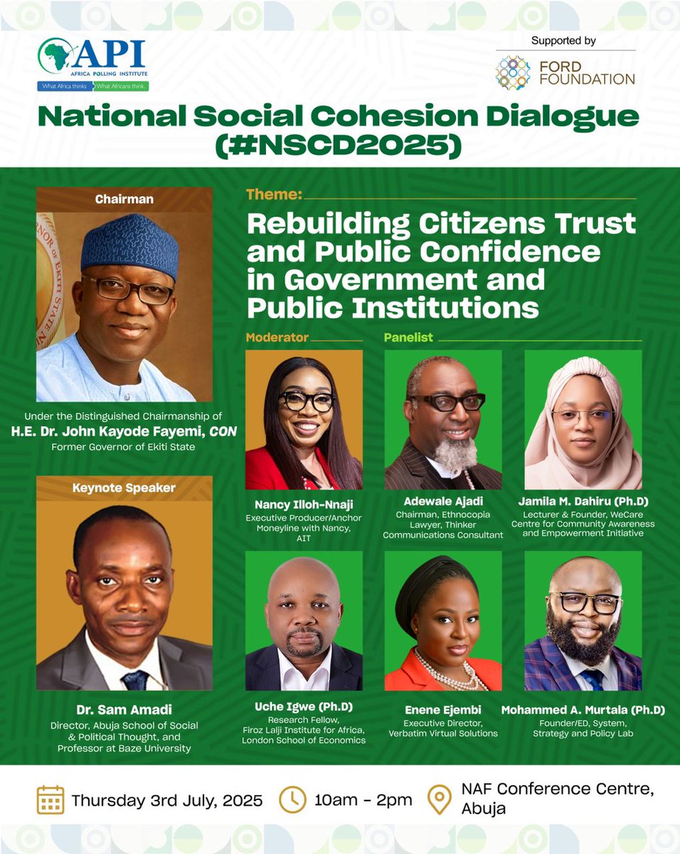 Verbatim Virtual Solutions (@verbatimvirtual) on Twitter photo We are excited to have our Executive Director, <a href="/enenezig/">Enene Ejembi</a>, speak at #NSCD2025 on rebuilding public trust in Nigeria.
She will explore the link between fractured national identity and declining trust in institutions and how inclusive narratives & governance can heal both. 🇳🇬 We are excited to have our Executive Director, <a href="/enenezig/">Enene Ejembi</a>, speak at #NSCD2025 on rebuilding public trust in Nigeria.
She will explore the link between fractured national identity and declining trust in institutions and how inclusive narratives & governance can heal both. 🇳🇬