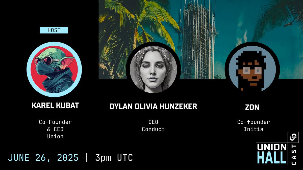 Union 0_______0 (@union_build) on Twitter photo Every Thursday, <a href="/0xkaiserkarel/">0xkaiserkarel.union</a> hosts Union Hall Cast. This is one you’re not going to want to miss.
Guests:
<a href="/ItsAlwaysZonny/">zon 🪢</a> | <a href="/initia/">Initia 🪢</a>
<a href="/cryptovcdylan/">dylan olivia hunzeker</a> | <a href="/conduct_xyz/">conduct protocol</a>
ZKGM meets Interwoven meets Union Fellow. Subscribe ↓
youtube.com/watch?v=WZSVL-… Every Thursday, <a href="/0xkaiserkarel/">0xkaiserkarel.union</a> hosts Union Hall Cast. This is one you’re not going to want to miss.
Guests:
<a href="/ItsAlwaysZonny/">zon 🪢</a> | <a href="/initia/">Initia 🪢</a>
<a href="/cryptovcdylan/">dylan olivia hunzeker</a> | <a href="/conduct_xyz/">conduct protocol</a>
ZKGM meets Interwoven meets Union Fellow. Subscribe ↓
youtube.com/watch?v=WZSVL-…