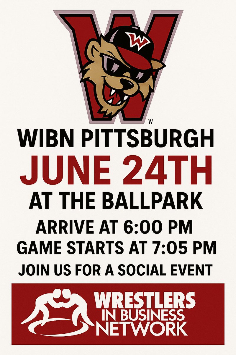 WIBNPittsburgh's tweet photo. Join WIBN Pittsburgh for a Night at the Ballpark.  Email us at pittsburgh@wrestlersinbusiness.org to confirm your spot! https://t.co/CSVUlpXOsQ