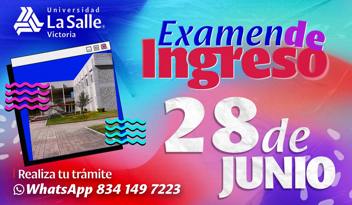 ¡Llegó el momento! 

Iniciamos clases el 18 de agosto 📚 

✍🏻 Realiza tu registro aquí: 

docs.google.com/forms/d/e/1FAI…

La Salle... ¡Profesionales con Valor!

#QuieroSerDeLaSalle #CdVictoria