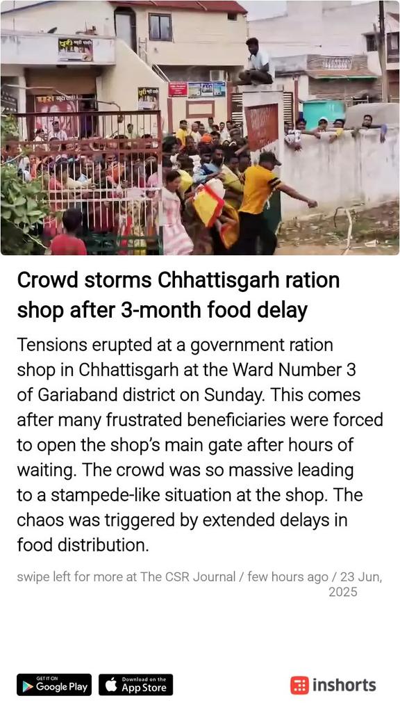 kkjagdish's tweet photo. Should we really consider ourselves as a 4th largest economy, when people are struggling to get free or subsidized ration?
Save time. Download Inshorts, India's highest rated news app, to read news in 60 words.
https://t.co/mNwlrTns7u https://t.co/PWQPneOFUi