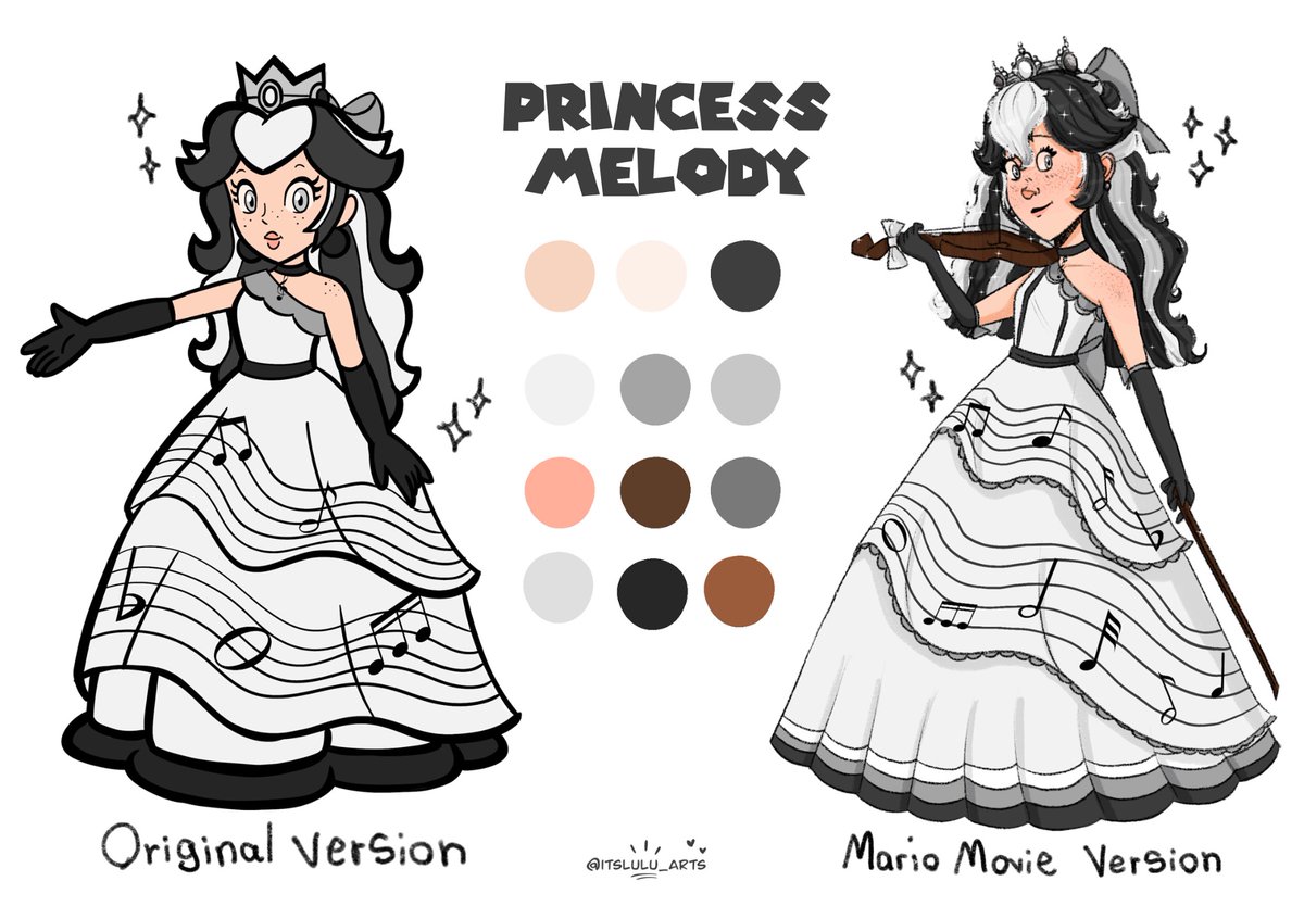 Princess Melody character sheet 🎶
#SuperMarioBros #Nintendo #OriginalCharacter