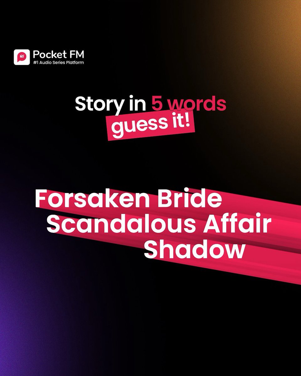 A story like no other! Do you know which audio series we’re talking about? Tell us in the comments!

#PocketFM #AudioJourney #audioentertainment #audioseries #writeforpocketfm #storytellers